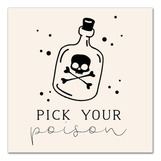 Pick Your Poison Bottle Canvas Wall Art